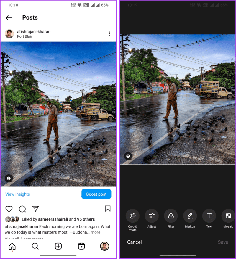 share-Instagram-post-to-Snapchat-story_7-1872x2048-1 كيفية مشاركة منشور Instagram على قصة Snapchat