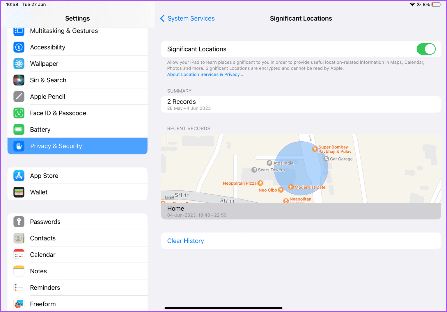 كيفية التحقق من سجل المواقع الجغرافية على iPhone و iPad و Mac - %categories