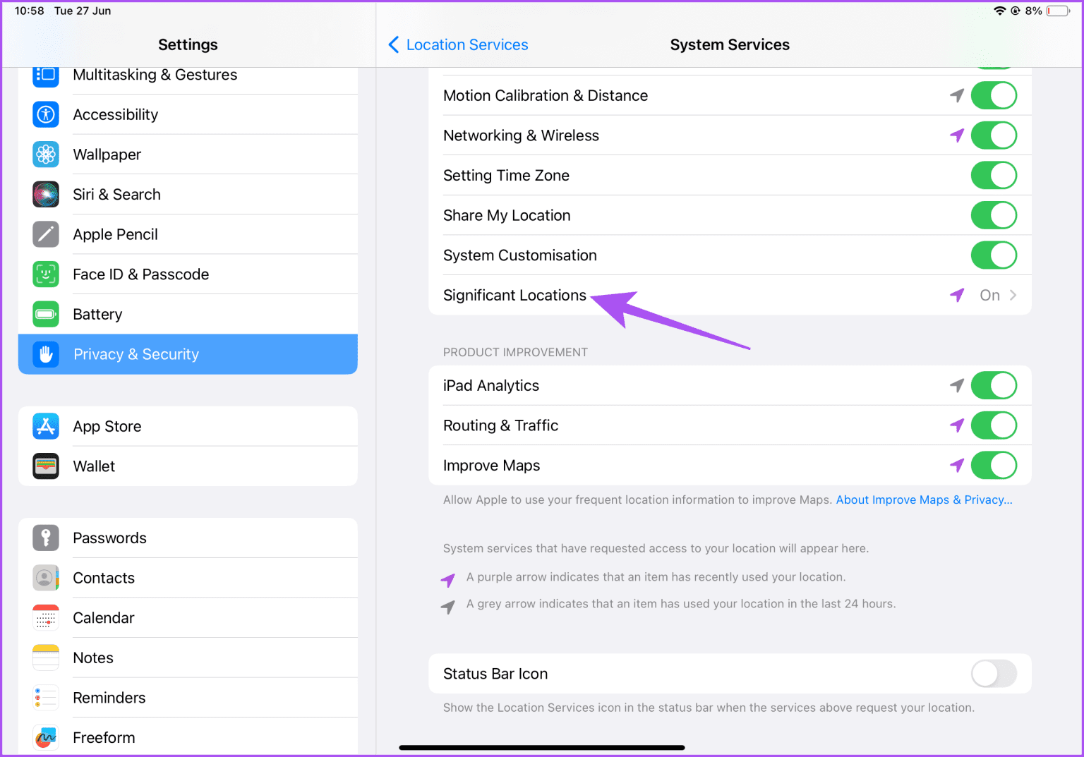 significant-locations-settings-ipad-1536x1073-1 كيفية التحقق من سجل المواقع الجغرافية على iPhone و iPad و Mac