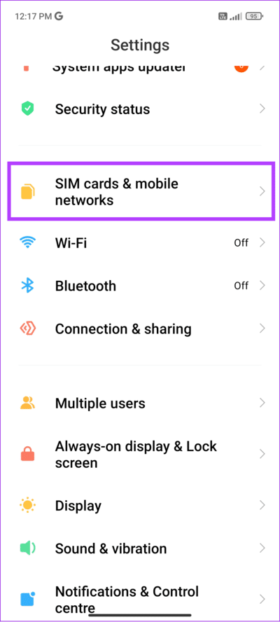 tap-SIM-cards-and-mobile-networks كيفية إيقاف تشغيل مكالمات Wi-Fi على أي هاتف Android