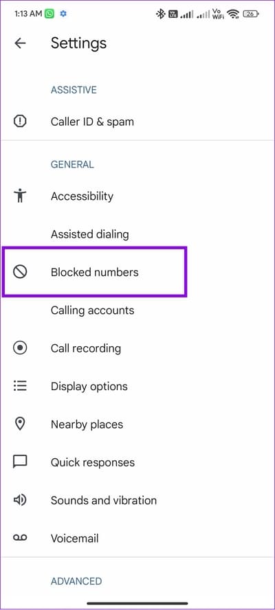 tap-blocked-numbe5rs كيفية البحث عن الأرقام المحظورة على أي جهاز Android