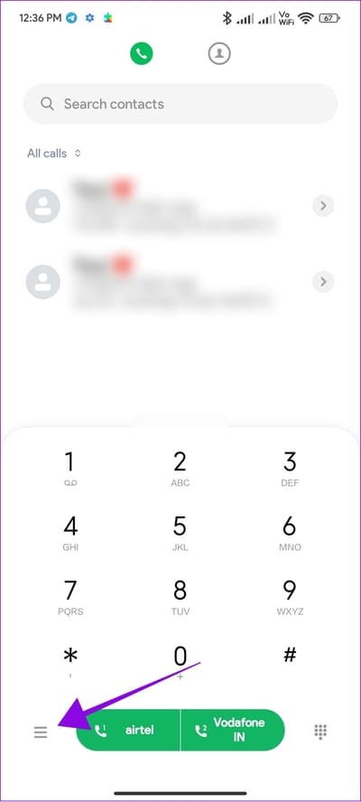 tap-hamburger-menu كيفية البحث عن الأرقام المحظورة على أي جهاز Android