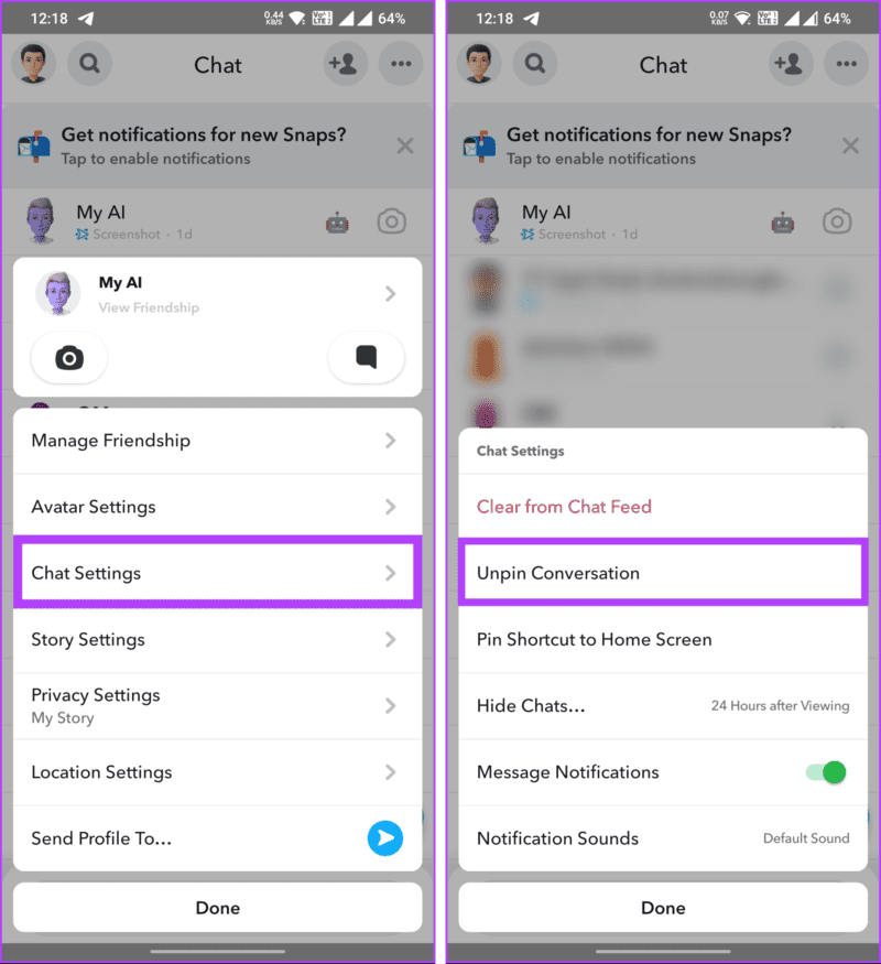 tap-on-Unpin-Conversation-1872x2048-1 كيفية التخلص من My AI على Snapchat