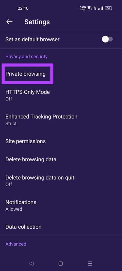 tap-on-private-browsing-691x1536-1 كيفية التقاط لقطات الشاشة في وضع التصفح المتخفي على Android