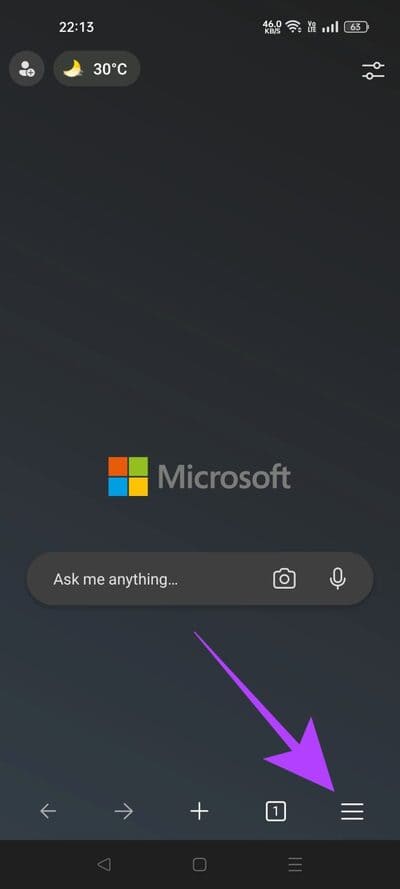 tap-on-thee-bars-icon-691x1536-1 كيفية التقاط لقطات الشاشة في وضع التصفح المتخفي على Android