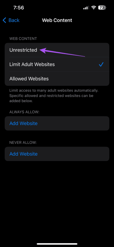 unrestricted-content-access-settings-iphone-710x1536-1 أفضل 6 إصلاحات لـ Apple ID باللون الرمادي على iPhone