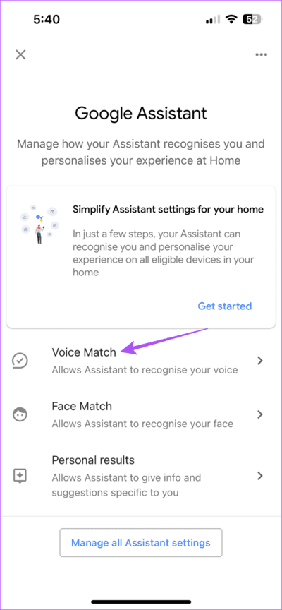 voice-match-settings-google-home-app-711x1536-3 كيفية توصيل Apple Music بـ Google Home على iPhone و Android