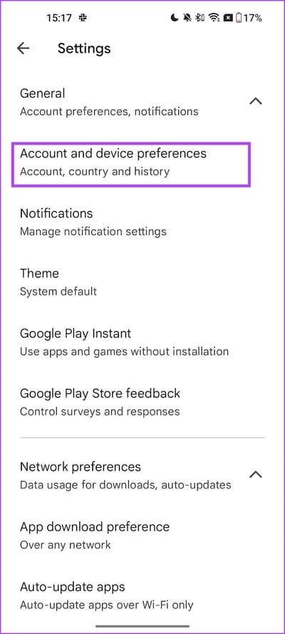 Account-and-Device-Preferences كيفية ترك البرنامج التجريبي Beta على متجر Google Play