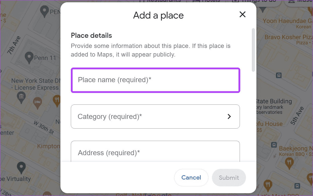 كيفية إضافة موقع أو عنوان مفقود في Google Maps - %categories