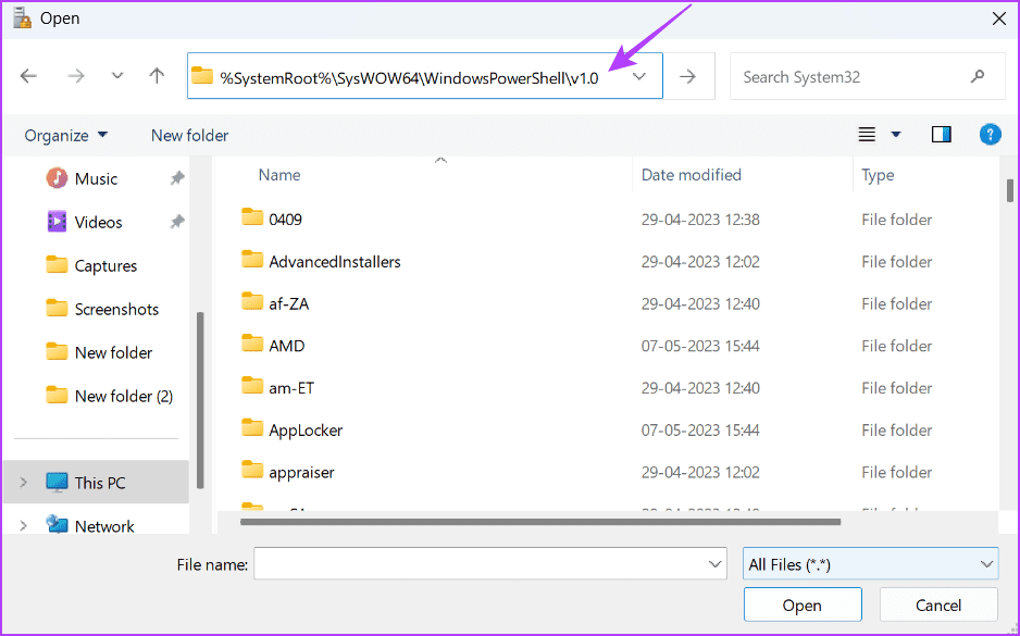 Address-bar-3 أفضل طريقتين لتعطيل Command Prompt و Windows PowerShell على Windows 11