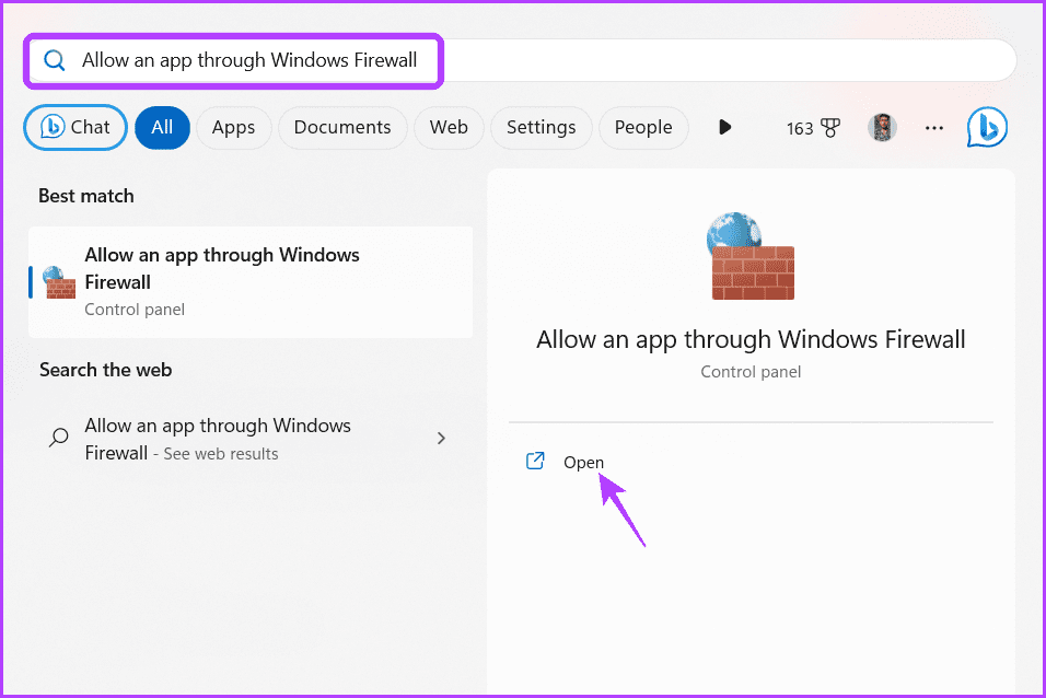 Allow-an-app-through-Windows-Firewall أفضل 5 طرق لإصلاح خطأ Steam Cloud على Windows 11