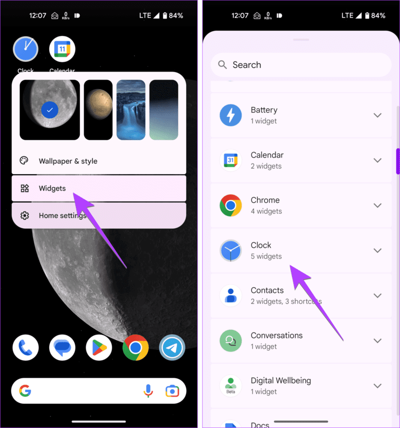 Android-Clock-Widget-1437x1536-1 كيفية إضافة التاريخ والوقت والطقس إلى الشاشة الرئيسية