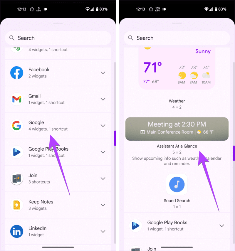 Android-add-At-a-Glance-Widget-1437x1536-1 كيفية إضافة التاريخ والوقت والطقس إلى الشاشة الرئيسية