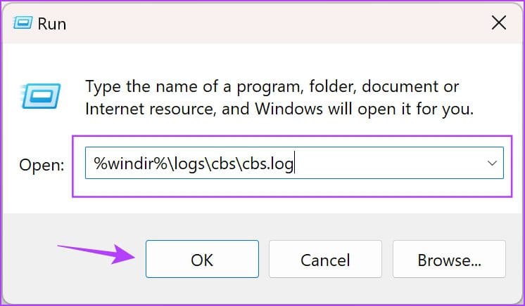 CBS-Log-file-in-run كيفية استخدام SFC Scannow لإصلاح ملفات نظام Windows