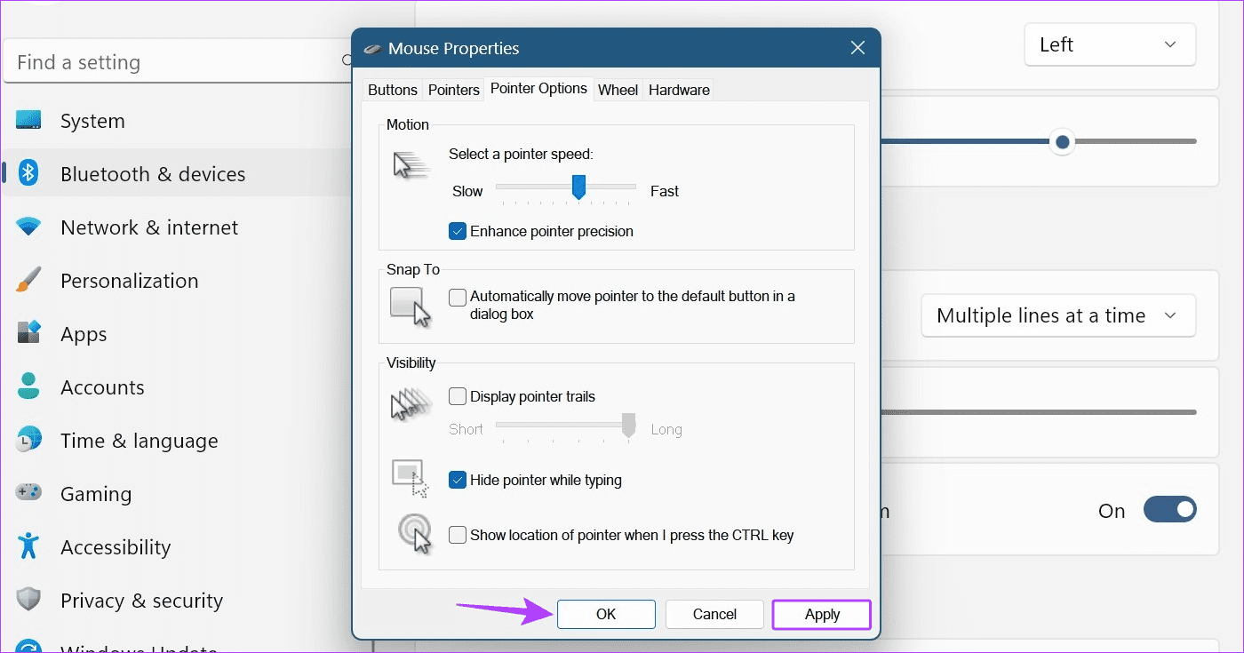 Change-Mouse-Sensitivity-DPI-and-Other-Settings-14 كيفية تغيير حساسية الماوس (DPI) والإعدادات الأخرى في Windows 11