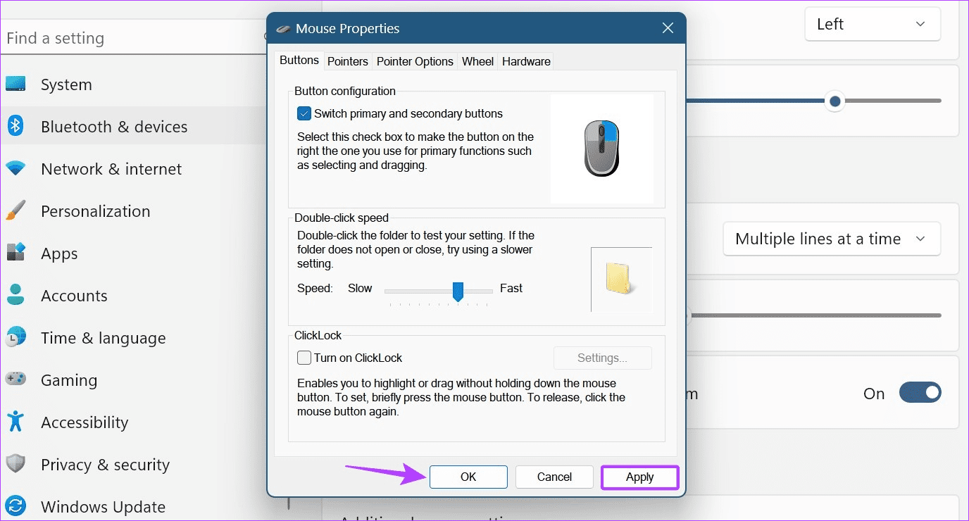 Change-Mouse-Sensitivity-DPI-and-Other-Settings-7 كيفية تغيير حساسية الماوس (DPI) والإعدادات الأخرى في Windows 11