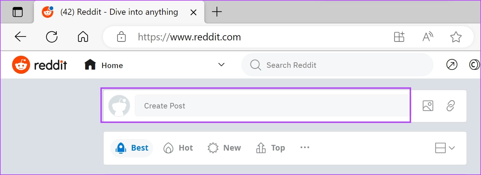 Click-on-Create-Post كيفية إجراء استطلاع على Reddit للويب و iPhone و Android