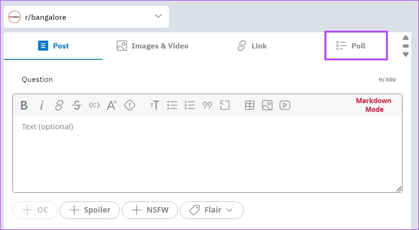Click-on-Poll كيفية إجراء استطلاع على Reddit للويب و iPhone و Android