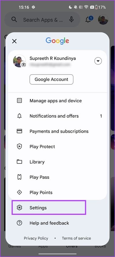 Click-on-Settings-5 كيفية ترك البرنامج التجريبي Beta على متجر Google Play