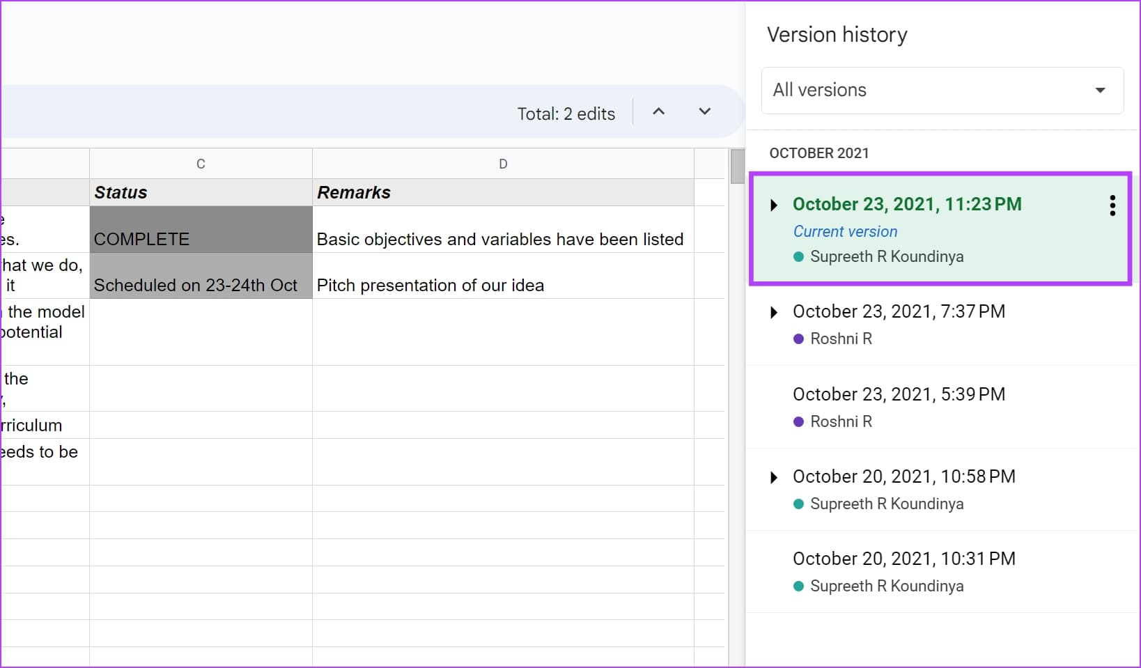 Click-on-Version-History كيف ترى سجل التحرير في Google Sheets وماذا تفعل إذا لم تتمكن من ذلك