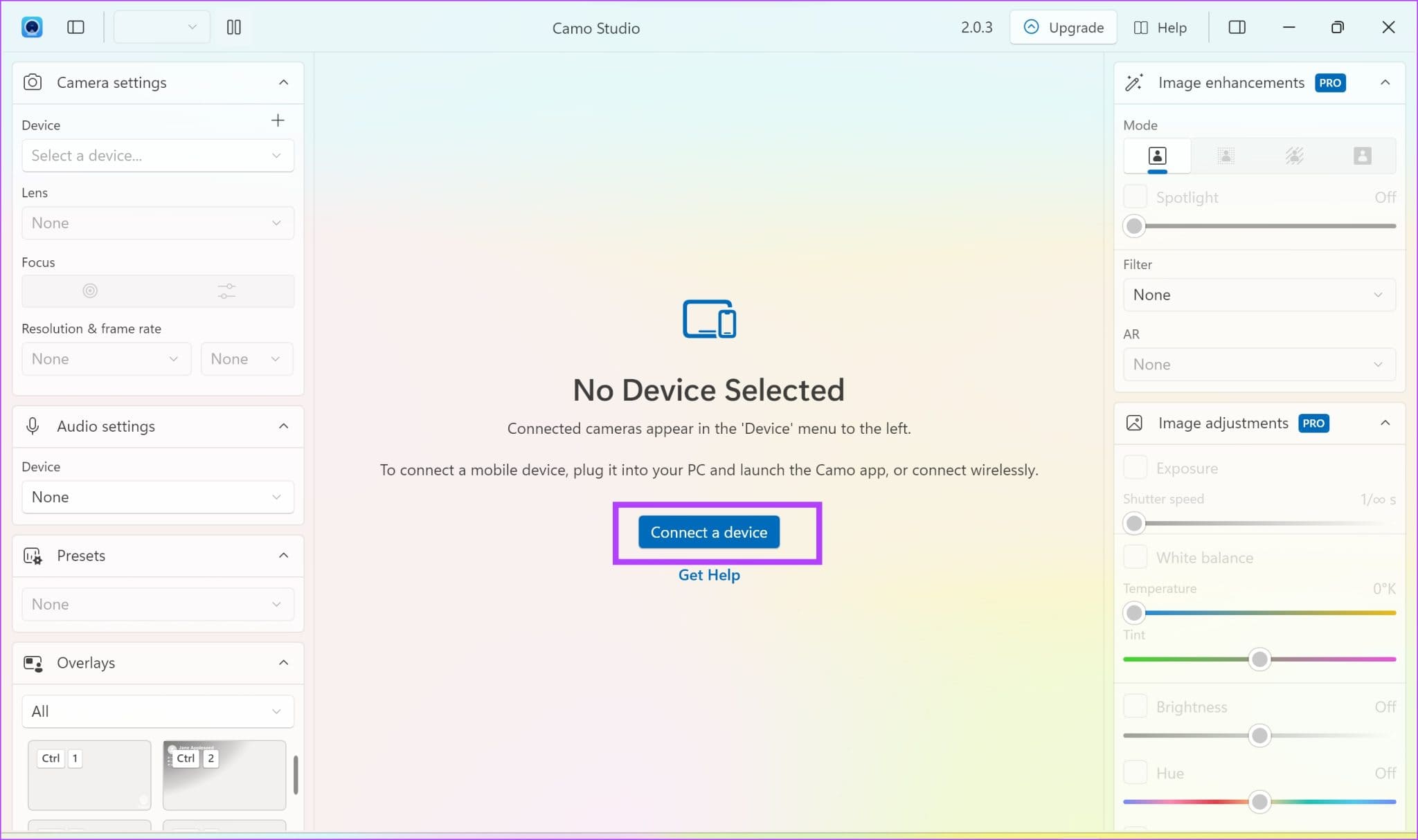 Connect-a-Device-2048x1214-1 كيفية استخدام هاتفك ككاميرا ويب على جهاز الكمبيوتر وMac