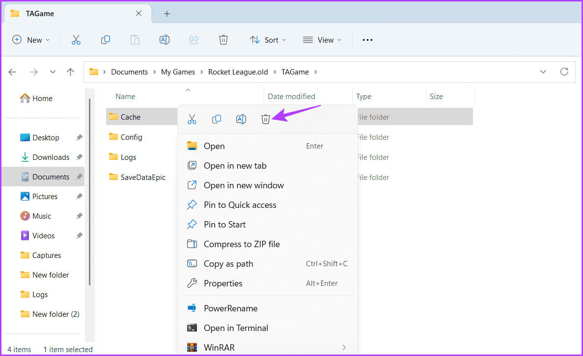 Delete-icon أفضل 5 طرق لإصلاح عدم بدء تشغيل Rocket League في Windows 11