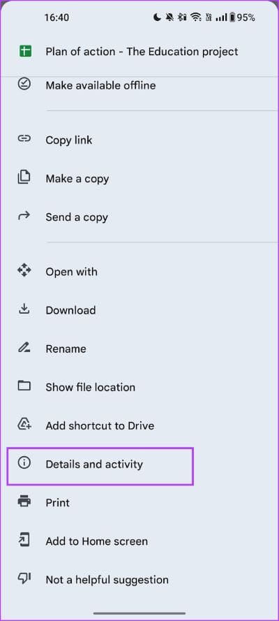 Details-and-Activity كيف ترى سجل التحرير في Google Sheets وماذا تفعل إذا لم تتمكن من ذلك