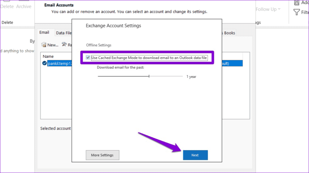 Disable-Cache-Exchanged-Mode-in-Outlook-App-1 أفضل 6 طرق لإصلاح عدم حفظ المسودات في Microsoft Outlook على Windows