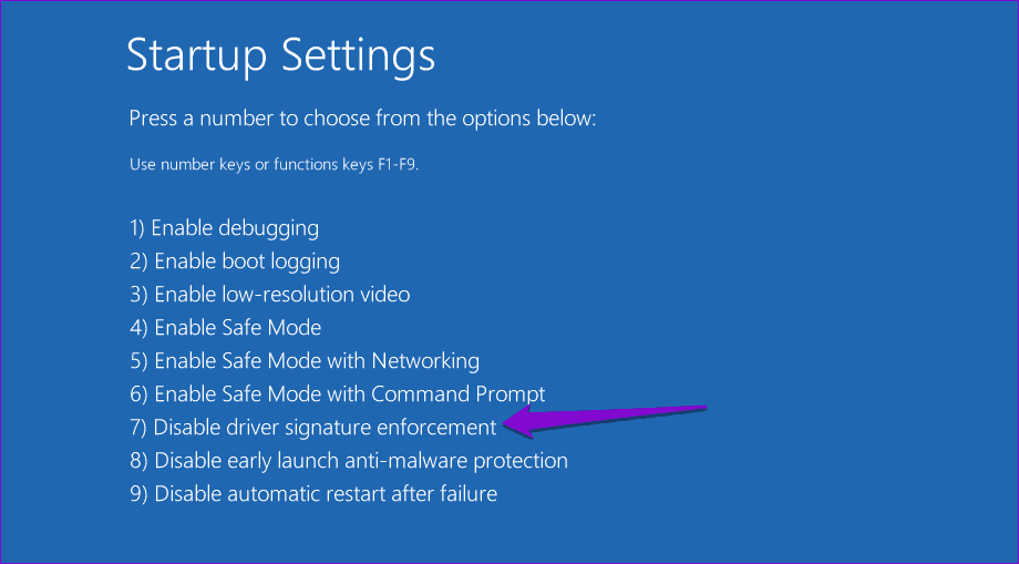 Disable-Driver-Device-Signature-Enforcement أفضل 7 طرق لإصلاح تعذر تثبيت برامج التشغيل على Windows 11