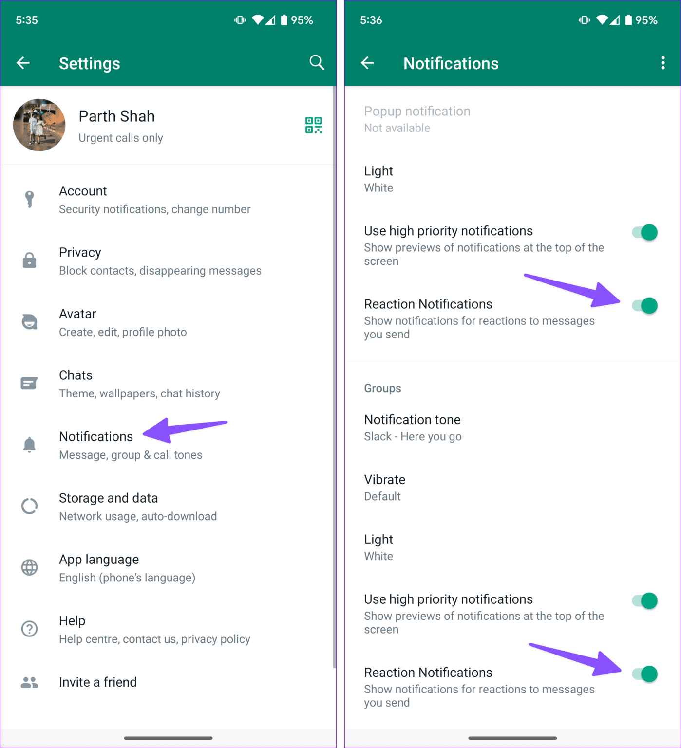 كيفية تعطيل إشعارات ردود الفعل على WhatsApp - %categories