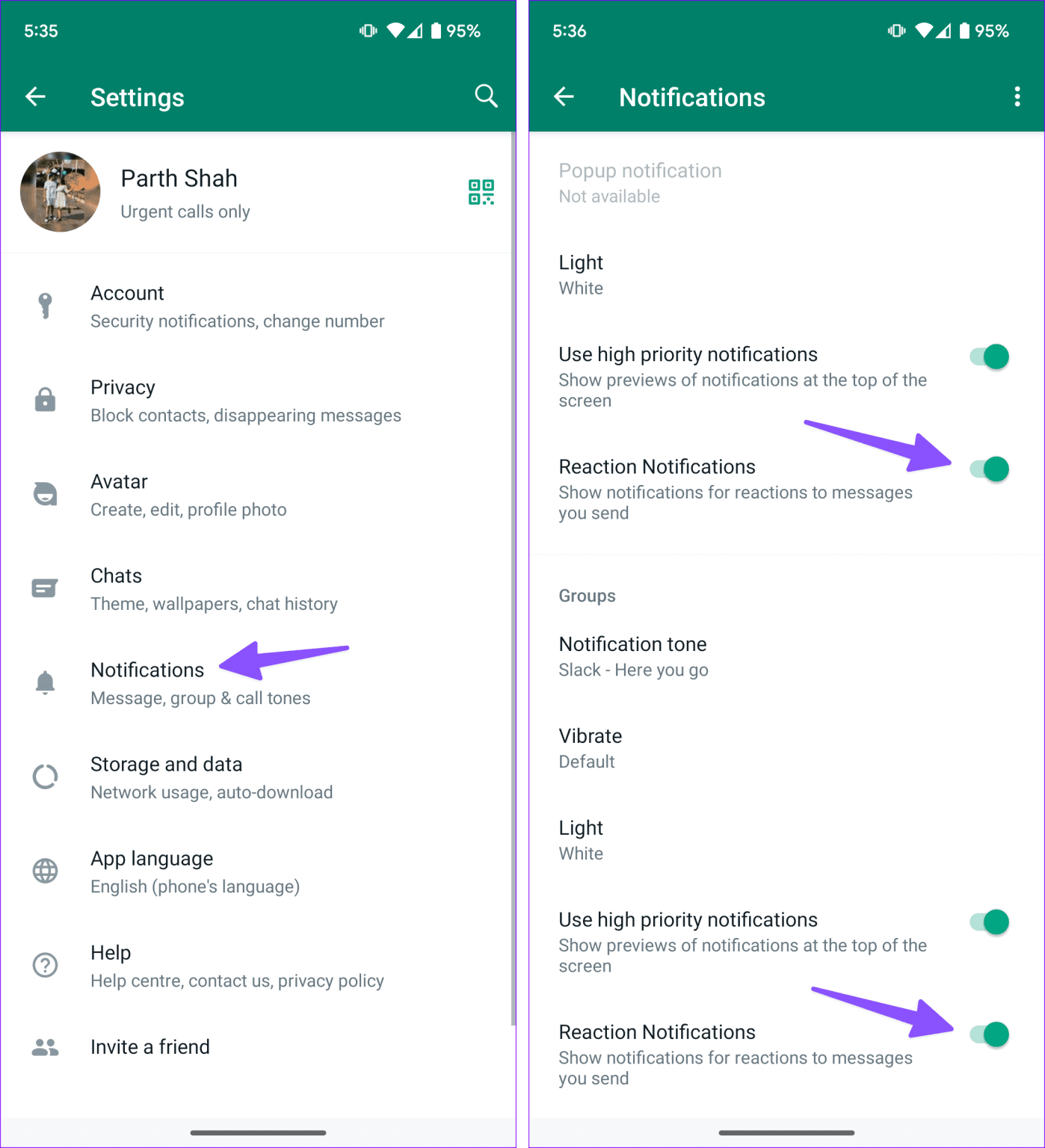 Disable-WhatsApp-reaction-notifications-10-side-1398x1536-1 كيفية تعطيل إشعارات ردود الفعل على WhatsApp