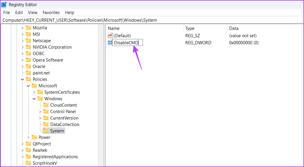 DisableCMD أفضل طريقتين لتعطيل Command Prompt و Windows PowerShell على Windows 11