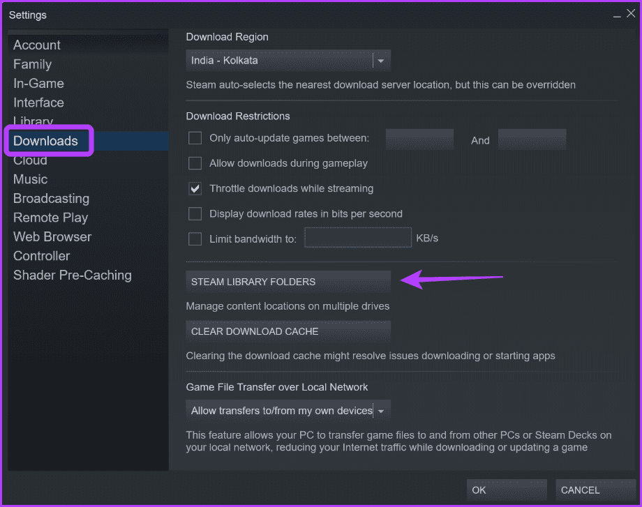 Downloads-1 أفضل 5 طرق لإصلاح خطأ Steam Cloud على Windows 11