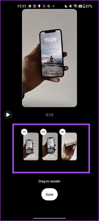 Drag-to-Reoder كيفية تحرير Reels باستخدام محرر Instagram المدمج