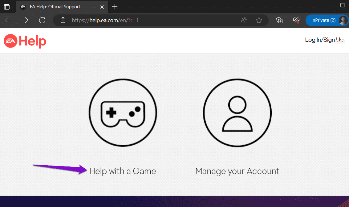 EA-Help-Page أفضل 6 طرق لإصلاح تعذر الاتصال بخوادم EA على Windows