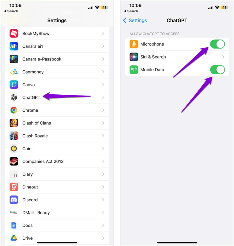 Enable-Permissions-for-ChatGPT-App-on-iPhone أفضل 7 طرق لإصلاح عدم عمل تطبيق ChatGPT على iPhone