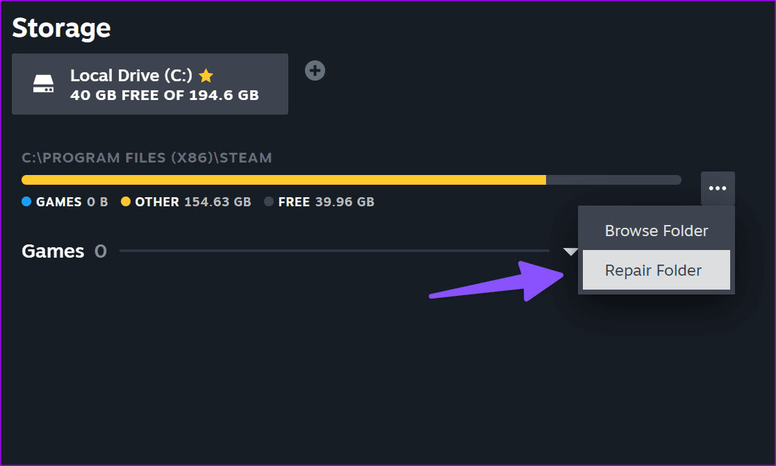 Fix-Steam-22Not-Enough-Disk-Space22-Error-8 أفضل 7 طرق لإصلاح خطأ مساحة القرص غير الكافية في Steam