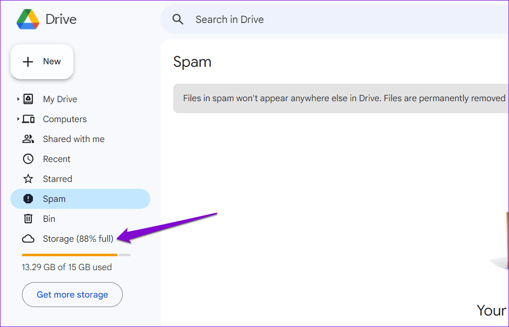 Google-Drive-Storage-Status أفضل 7 طرق لإصلاح عدم تحميل Google Slides في Chrome