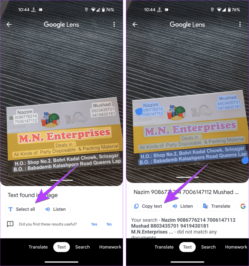Google-Lens-Copy-Text-Real-Time-1437x1536-1 3 طرق لاستخدام Google Lens لنسخ نص من صورة