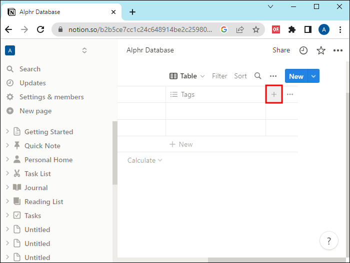How-to-Add-Properties-to-a-Notion-Database كيفية إنشاء قاعدة بيانات في Notion