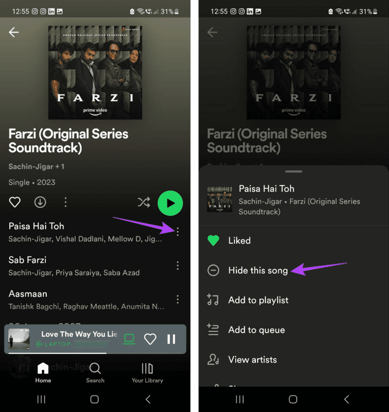 How-to-Hide-or-Unhide-Songs-on-Spotify-18 كيفية إخفاء أو إظهار الأغاني على Spotify