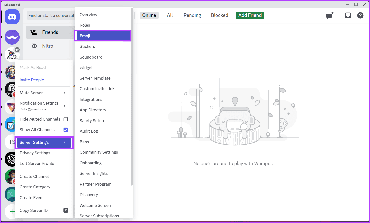 كيفية وضع الرموز التعبيرية في أسماء قنوات Discord - %categories