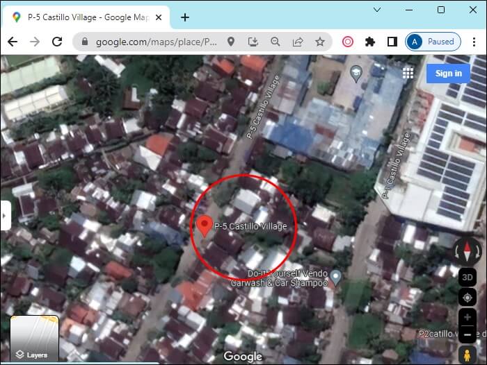 How-to-See-Your-Own-House-on-Google-Maps-3 لماذا تظهر المنازل ضبابية على Google maps؟