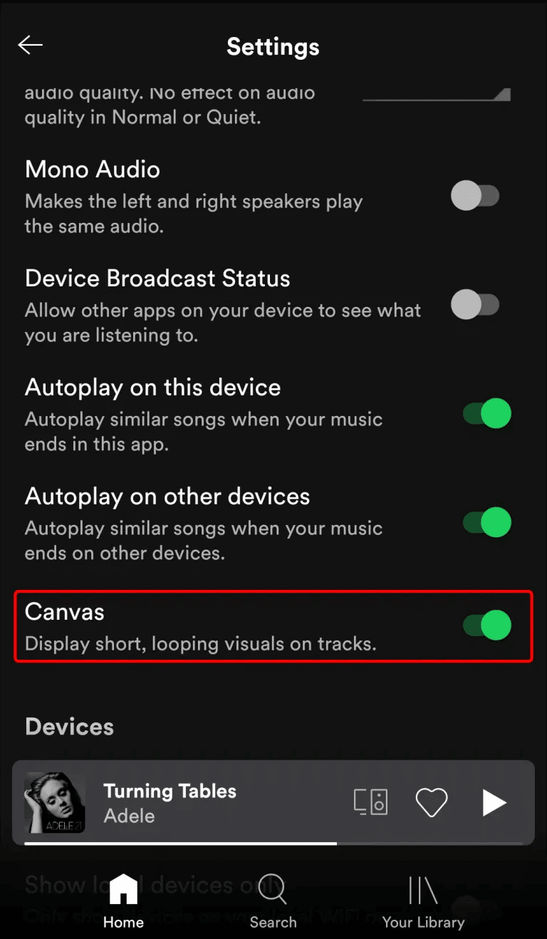 كيفية تشغيل أو إيقاف تشغيل Canvas في Spotify - %categories