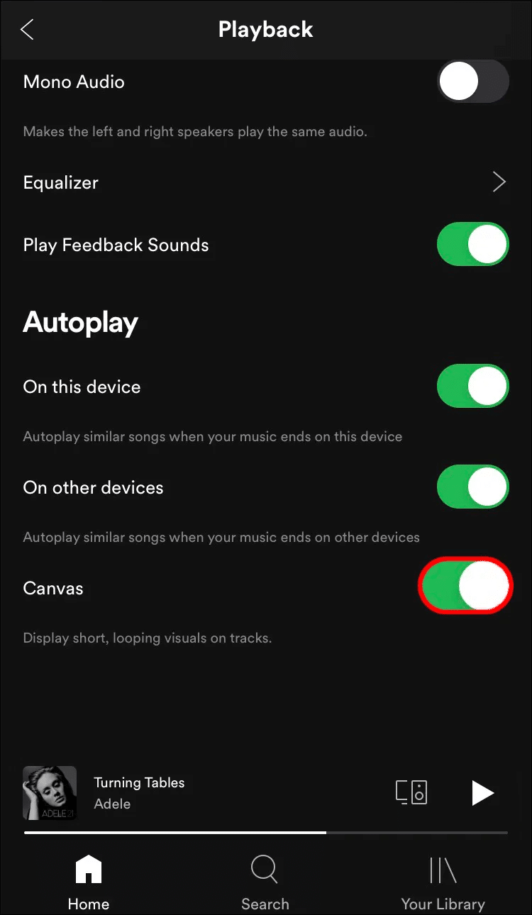 كيفية تشغيل أو إيقاف تشغيل Canvas في Spotify - %categories