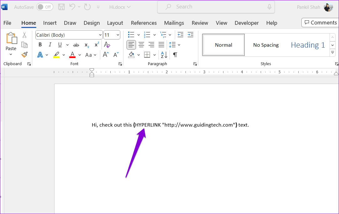 Hyperlink-in-Word أفضل 6 طرق لإصلاح عدم عمل الارتباطات التشعبية في Microsoft Word على Windows
