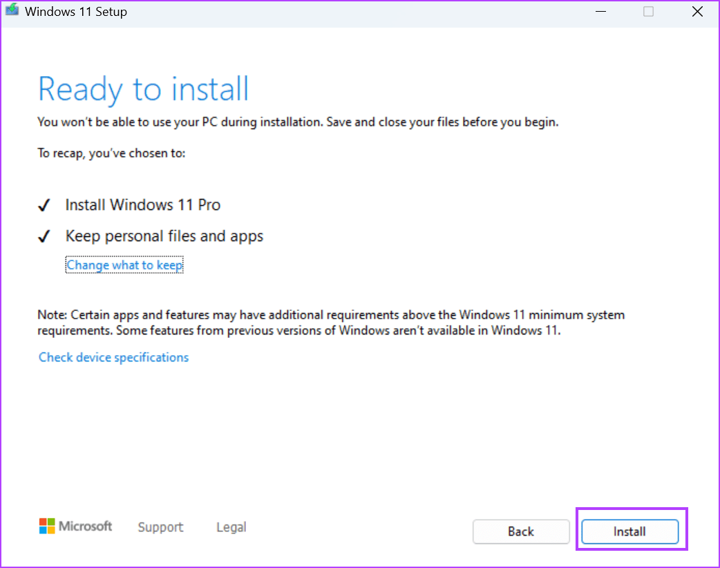 In-Place-Upgrade-8 أفضل 8 طرق لإصلاح خطأ "استعادة النظام لم تكتمل بنجاح" على Windows