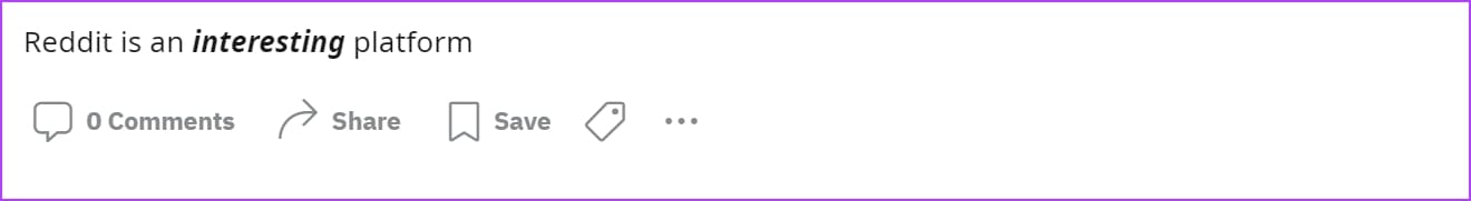 Italics-and-Blod-Preview كيفية استخدام تنسيق النص على Reddit باستخدام وضع Markdown