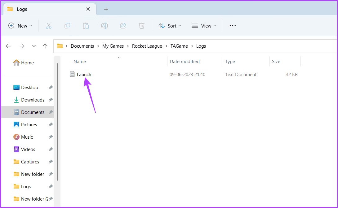 Launch.txt-file أفضل 5 طرق لإصلاح عدم بدء تشغيل Rocket League في Windows 11