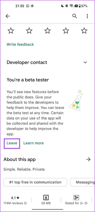 Leave-Beta كيفية ترك البرنامج التجريبي Beta على متجر Google Play